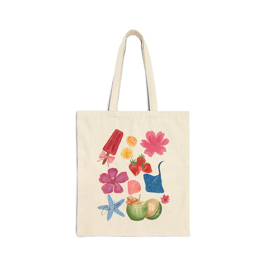 Tropical Tide Tote  100% Cotton Canvas
