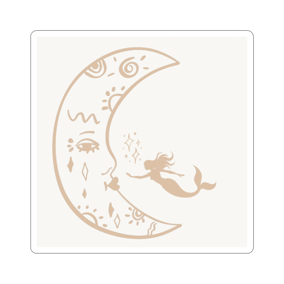 Celestial Swim,  Mermaid & Moon Kiss-Cut Stickers