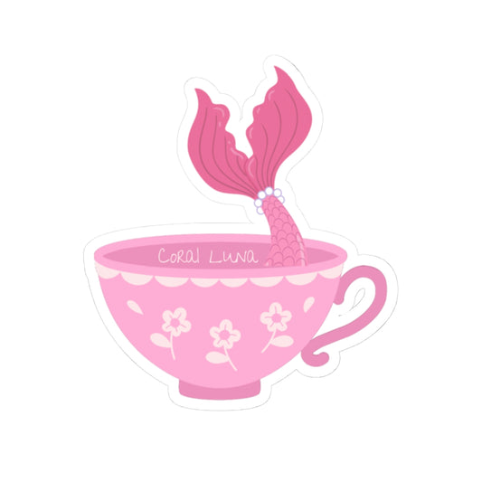 Siren Sips, Mermaid Tea Cup Stickers