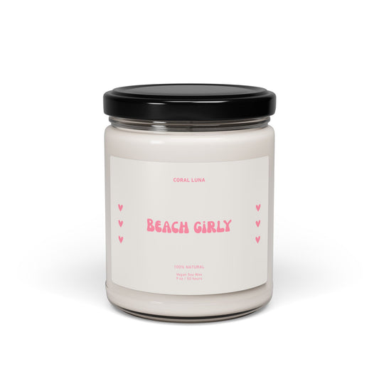 Beach Girly Scented Soy Candle, 9oz